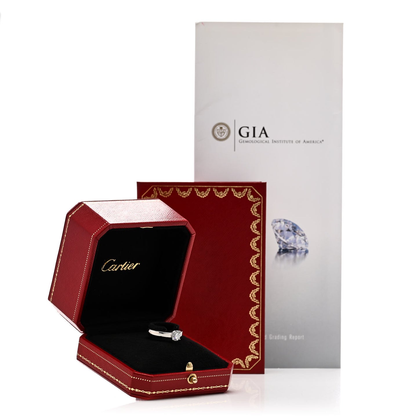 Platinum Diamond 1.04ct Solitaire Engagement Ring 54 6.75
