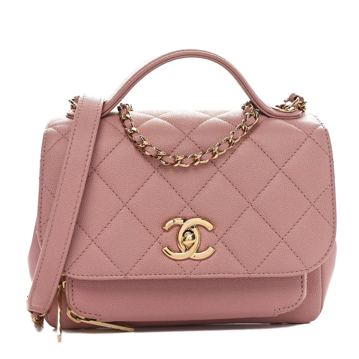 Chanel Caviar Quilted Small Business Affinity Flap Light Pink 1 of 10