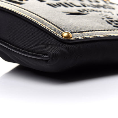 Prada Tessuto Nylon Logo Small Crossbody Bag Black 9 of 10