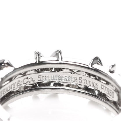 Tiffany Platinum Diamond Schlumberger Sixteen Stone Ring 53 6.25 4 of 5