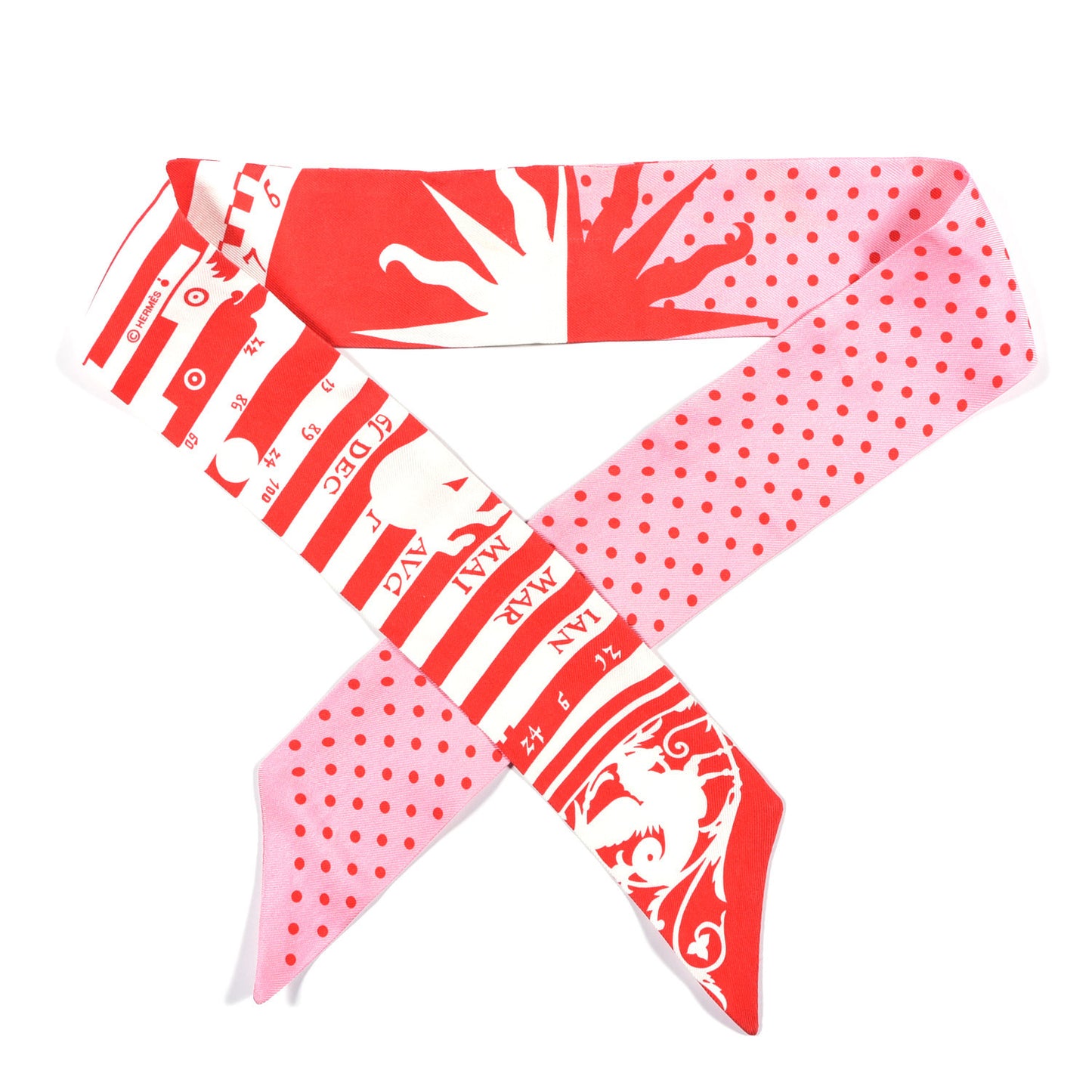 Silk Astrologie a Pois Twilly Rouge Blanc Rose