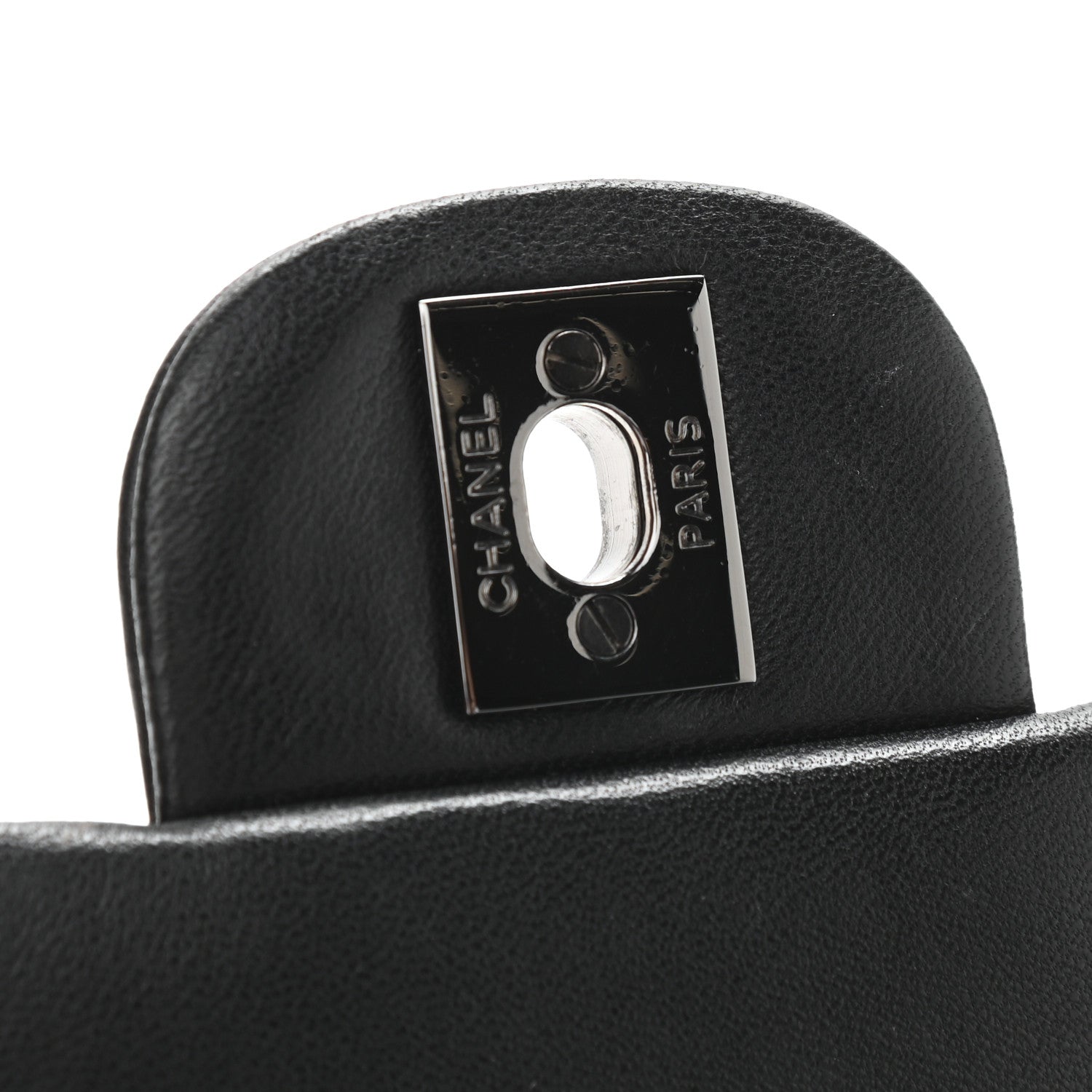 Chanel Lambskin Quilted Clutch With Chain Flap Black 10 of 12
