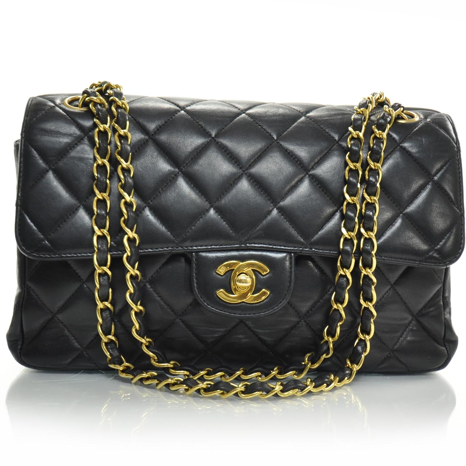 Chanel Lambskin Double Sided Medium Flap Navy 4 of 10