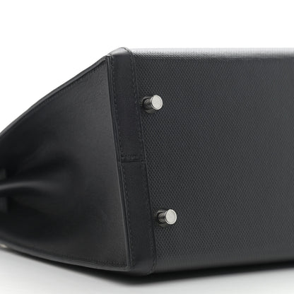Hermes Berline Toile Swift Kelly Sellier 32 Black Ecru 9 of 11