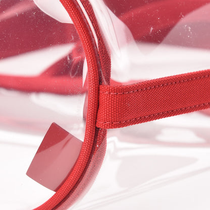 Prada Plexiglass Canapa Small Shopper Tote Rosso 7 of 10