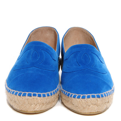 Chanel Suede Double Sole Espadrilles Blue 38 2 of 8