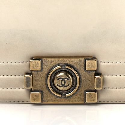 Chanel Glazed Calfskin Medium Boy Flap White 9 of 12