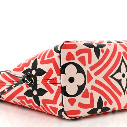 Louis Vuitton Monogram Giant Crafty Neverfull MM Creme Rouge Black 10 of 12