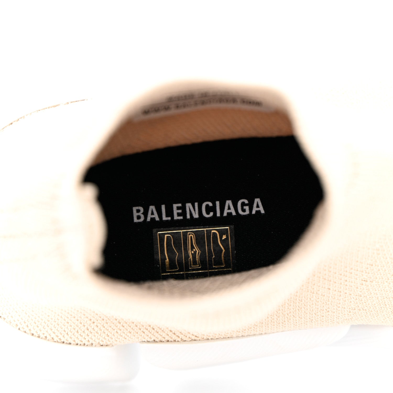 Balenciaga Technical 3D Recycled Knit Bi-Color Womens Speed 2.0 Transparent Sole Sneakers 36 Light Beige White 7 of 11