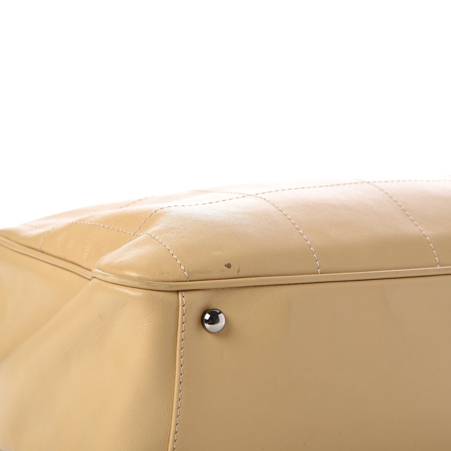 Chanel Calfskin Square Stitched Large Tote Beige 10 of 14