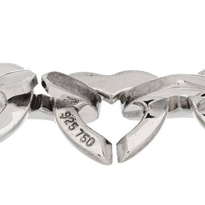 Tiffany Sterling Silver 18K Yellow Gold Heart Links Bracelet 3 of 3