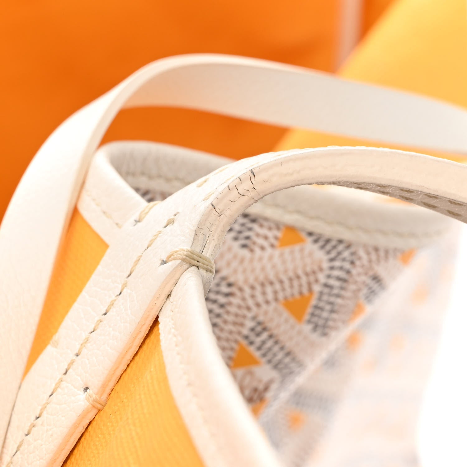 Goyard Goyardine Saint Louis Claire Voie PM White Orange 14 of 15