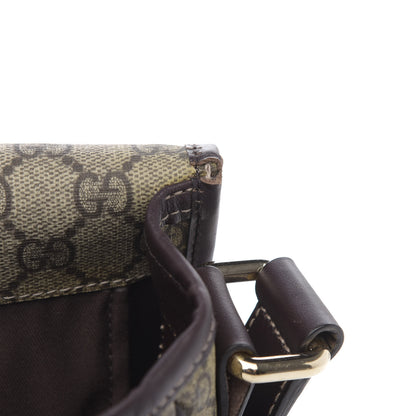 Gucci GG Plus Monogram Web Medium Flap Messenger Beige Dark Brown 10 of 13