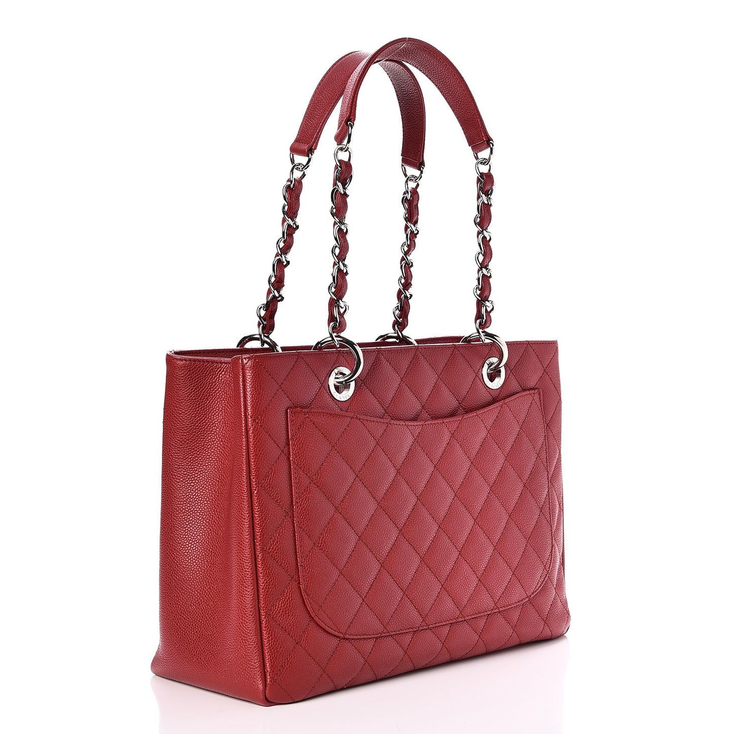 Caviar Quilted Grand Shopping Tote GST Red