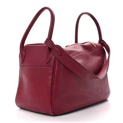 Hermes Taurillon Clemence Lindy 30 Rouge Garance 3 of 12