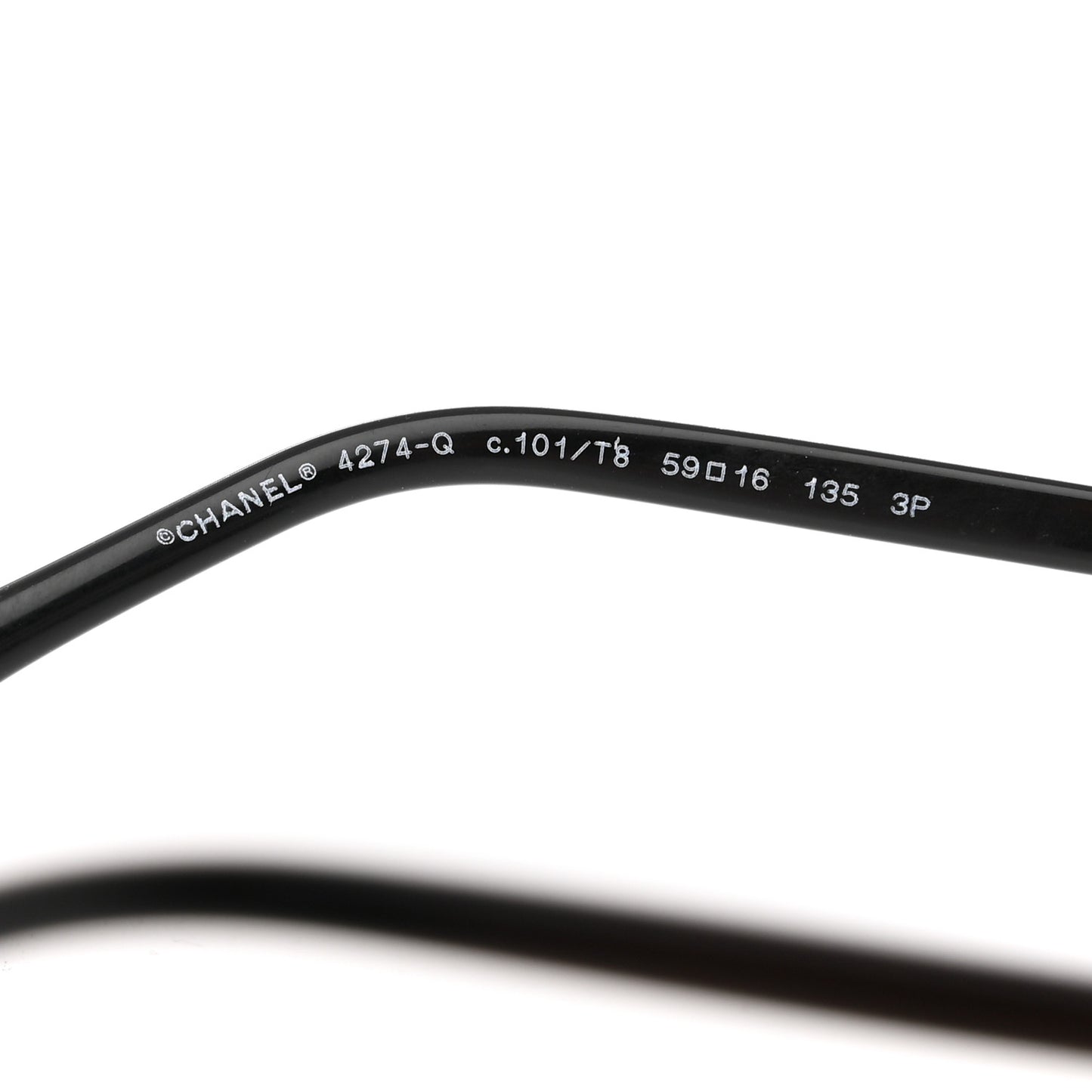 Metal Square Frame Chain Sunglasses 4274-Q Black