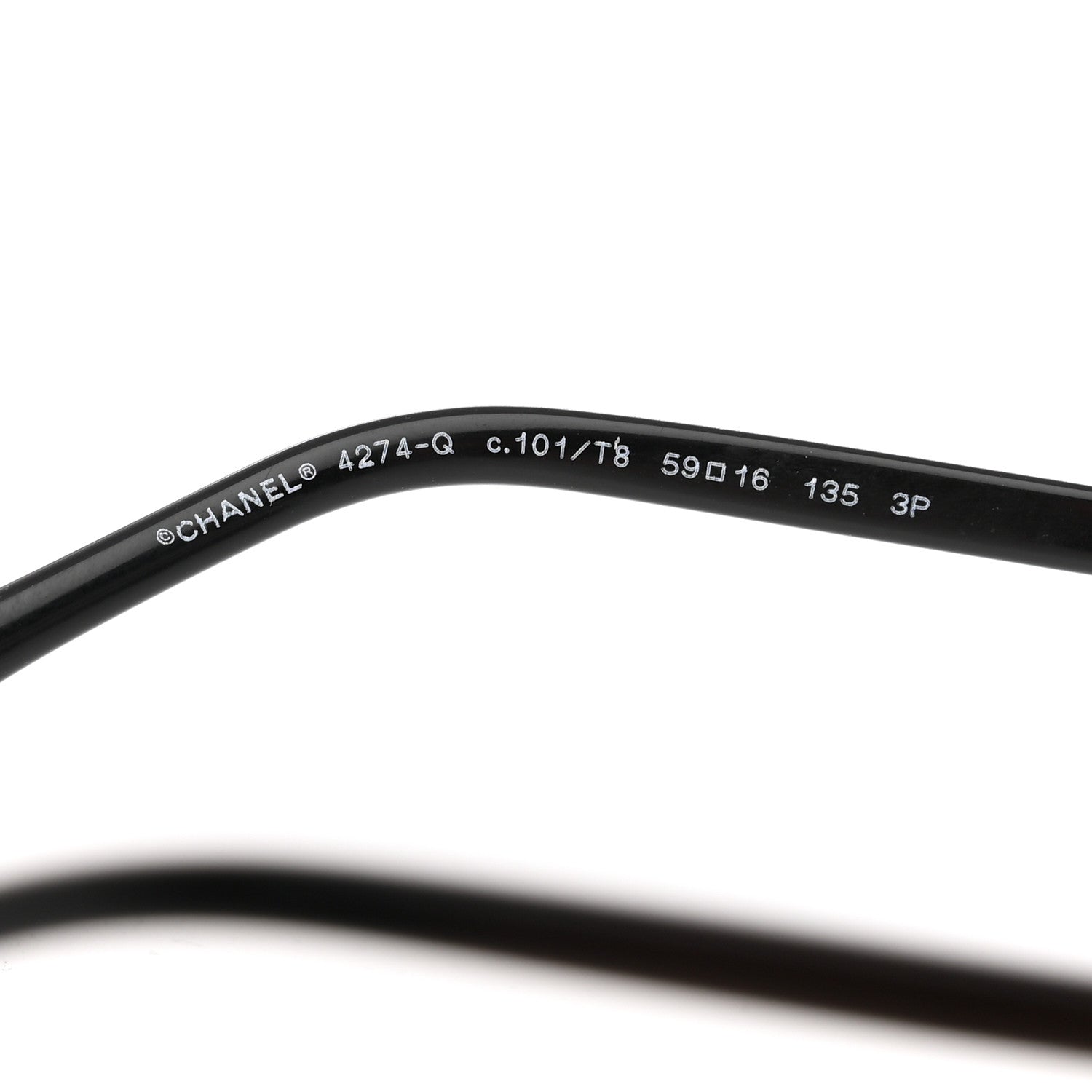 Chanel Metal Square Frame Chain Sunglasses 4274-Q Black 5 of 8