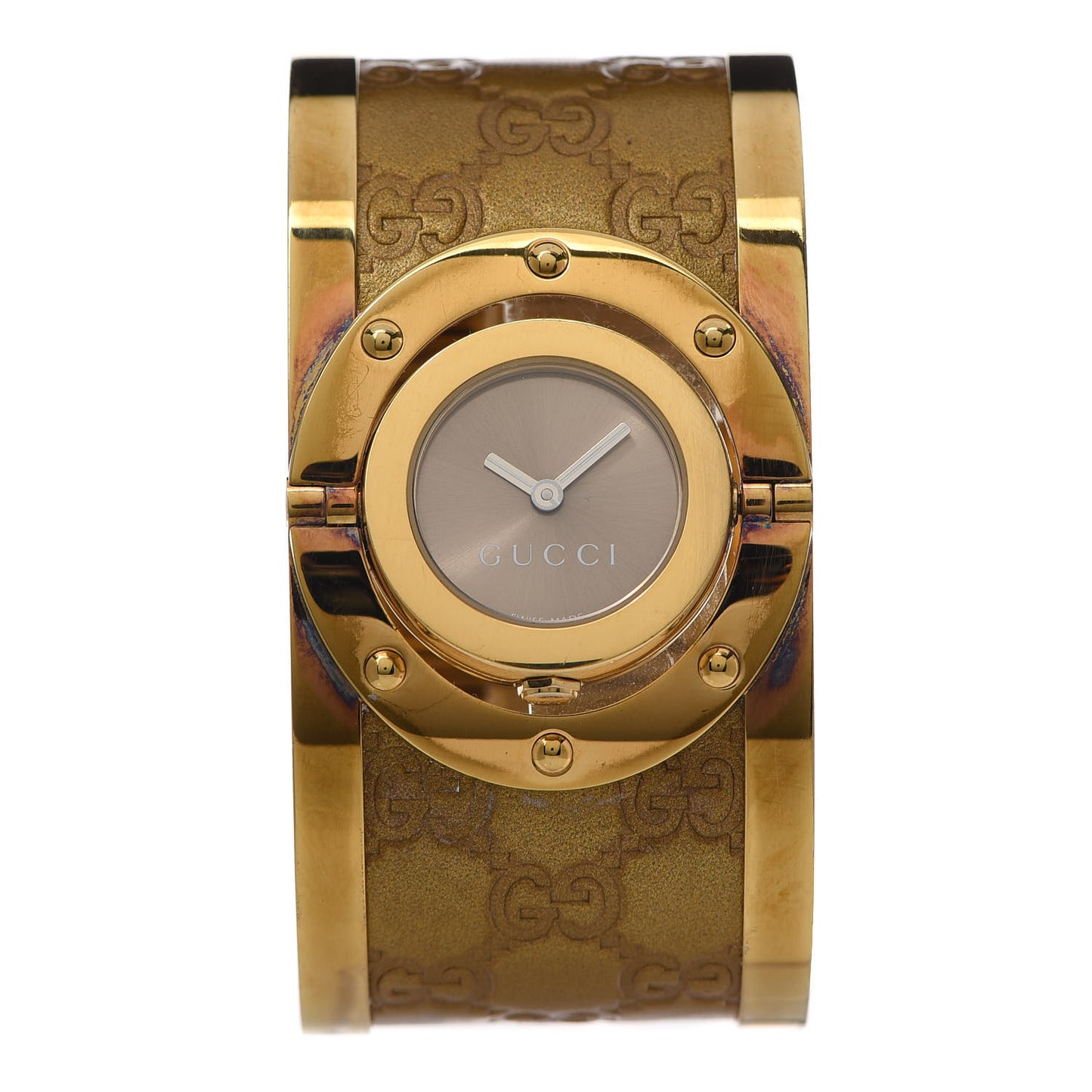 Stainless Steel Calfskin 33mm Twirl Quartz Watch Bronze