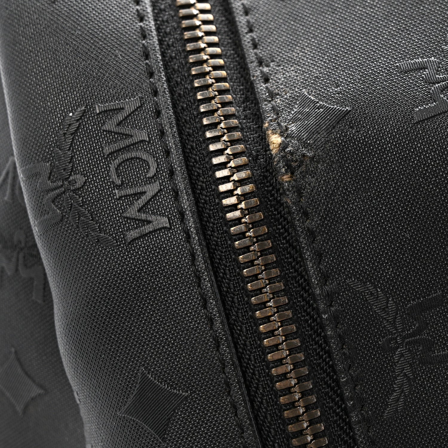 MCM Nylon Monogram Studded Stark Medium Backpack Black 13 of 16