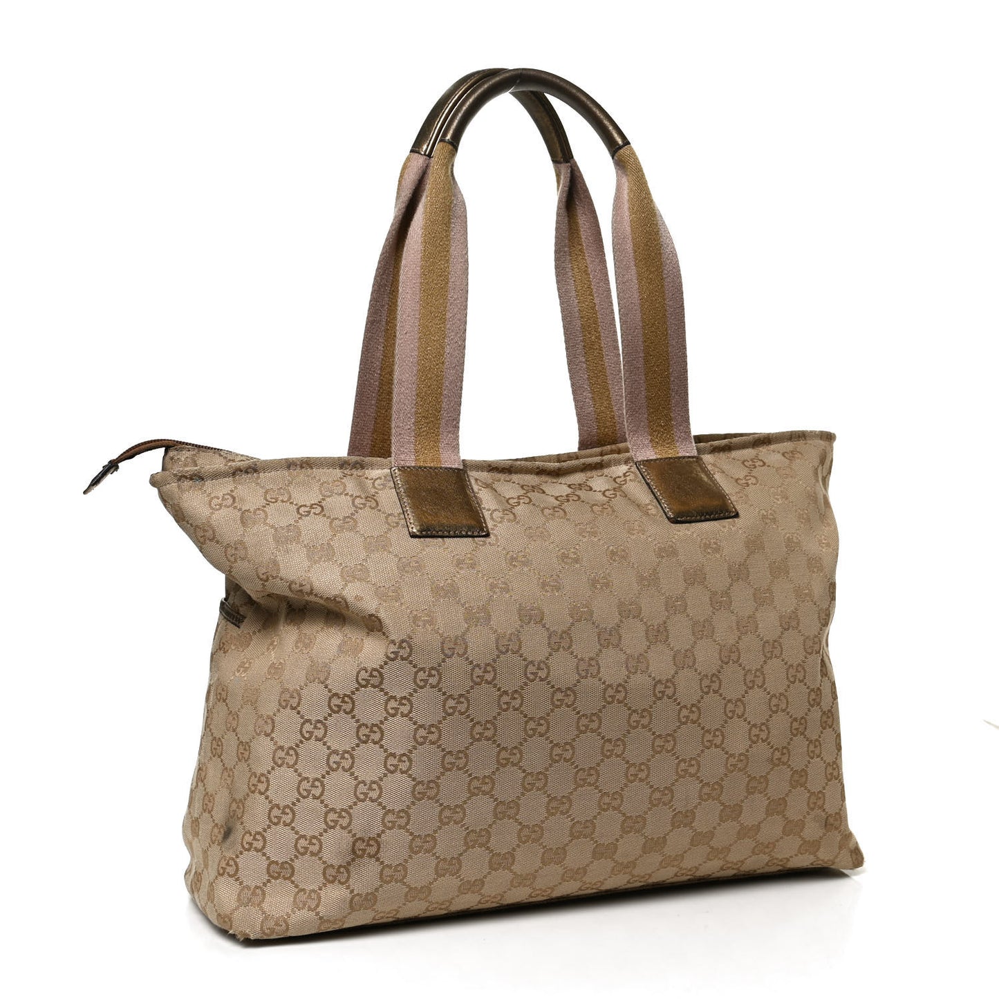 Monogram Web Large Diaper Tote Bronze