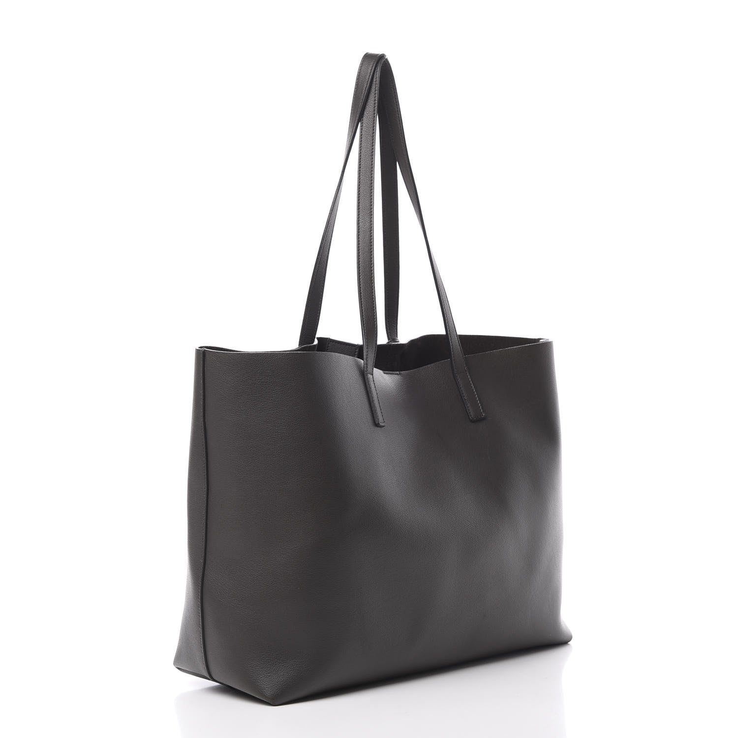 Saint Laurent Calfskin Large Shopping Tote Dark Grey 4 of 18