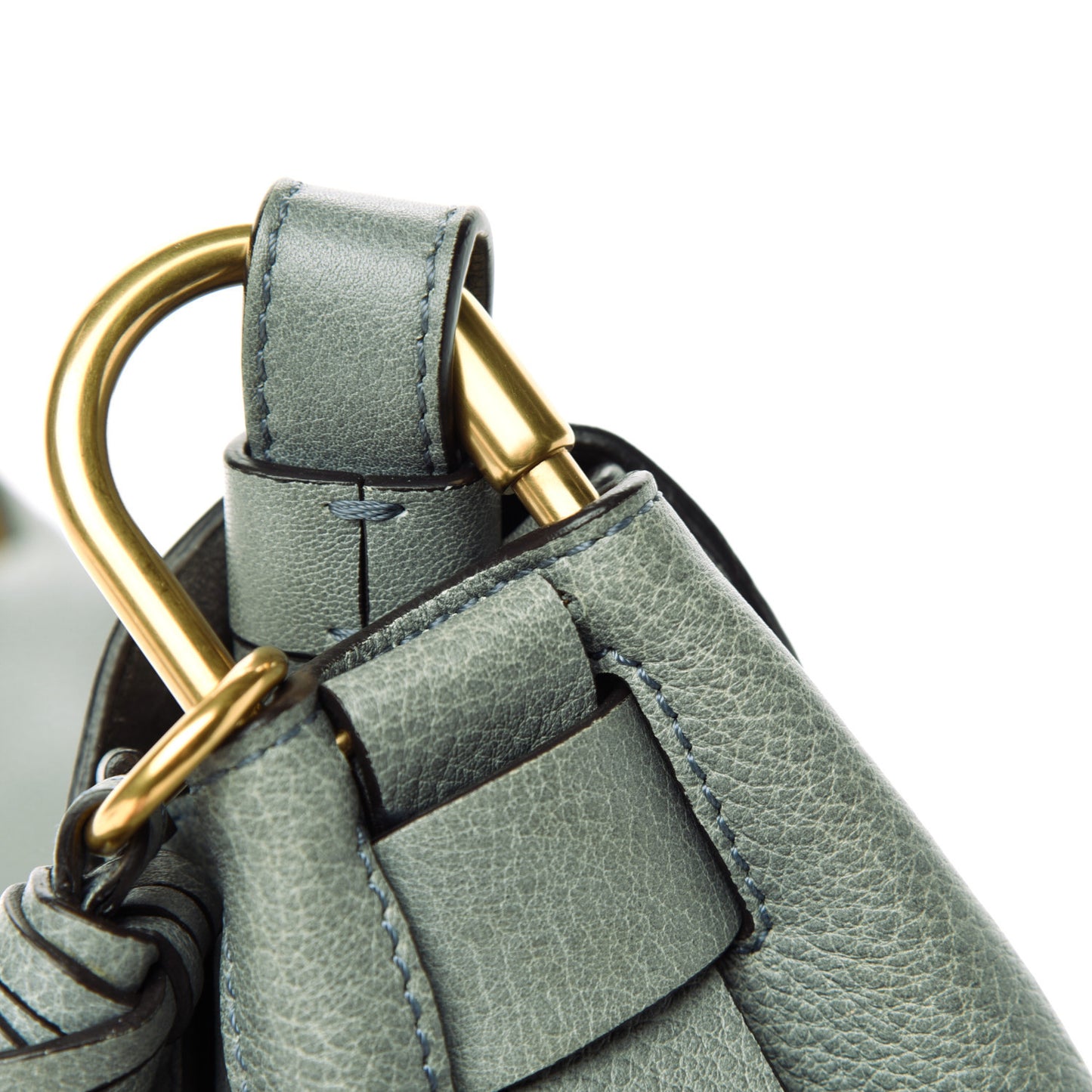 Calfskin Small Owen Flap Bag Cloudy Blue