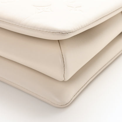 Louis Vuitton Lambskin Embossed Monogram Coussin PM Cream 9 of 10