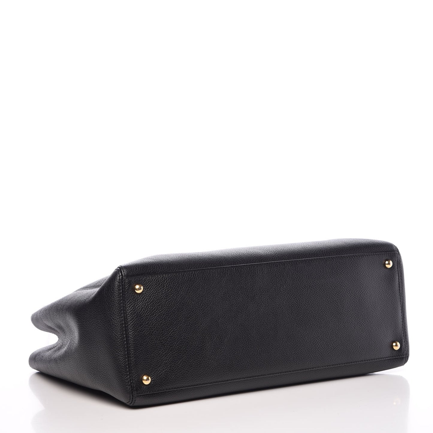 Calfskin Cerf Shopper Tote Black