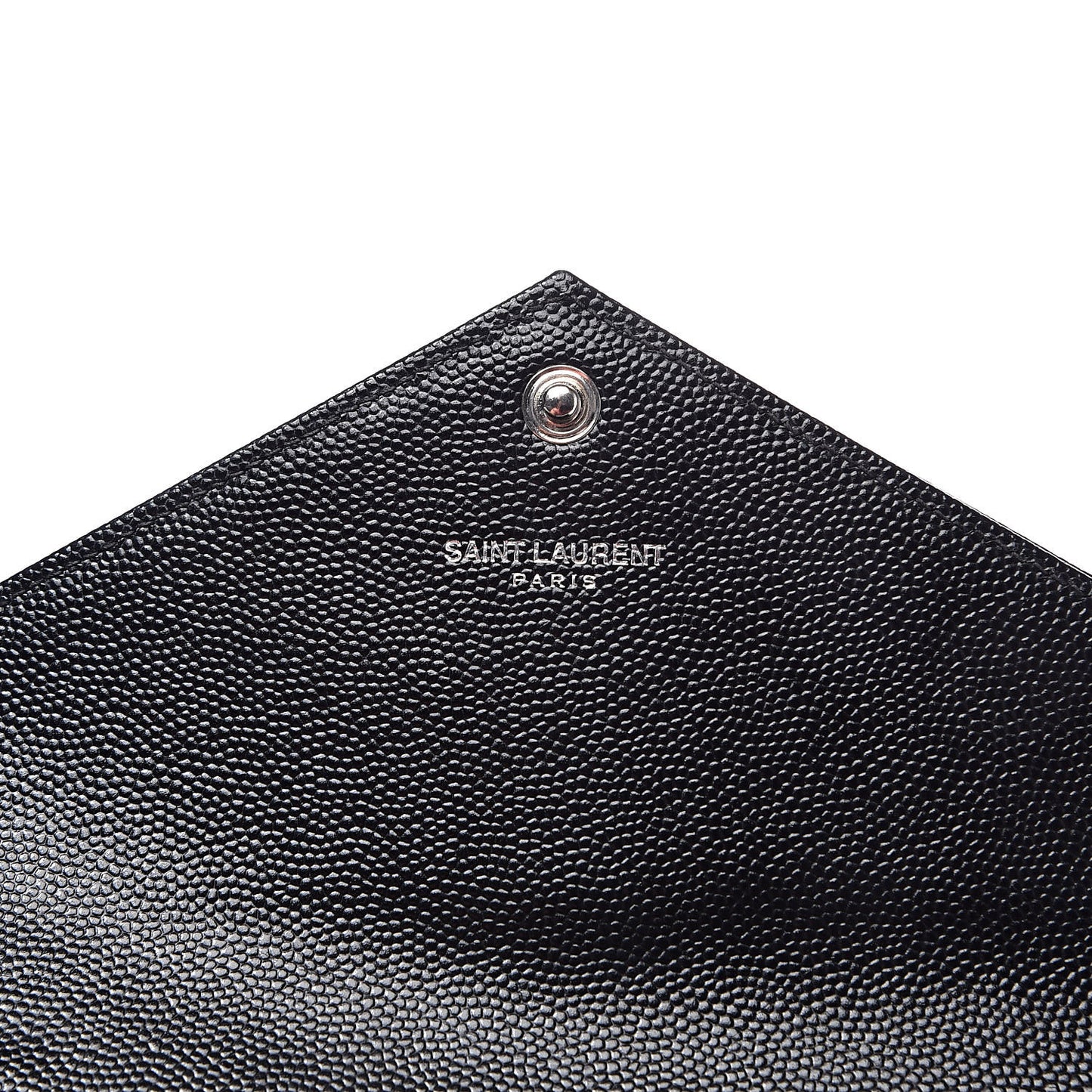 Grain De Poudre Matelasse Chevron Small Monogram Chain Wallet Black