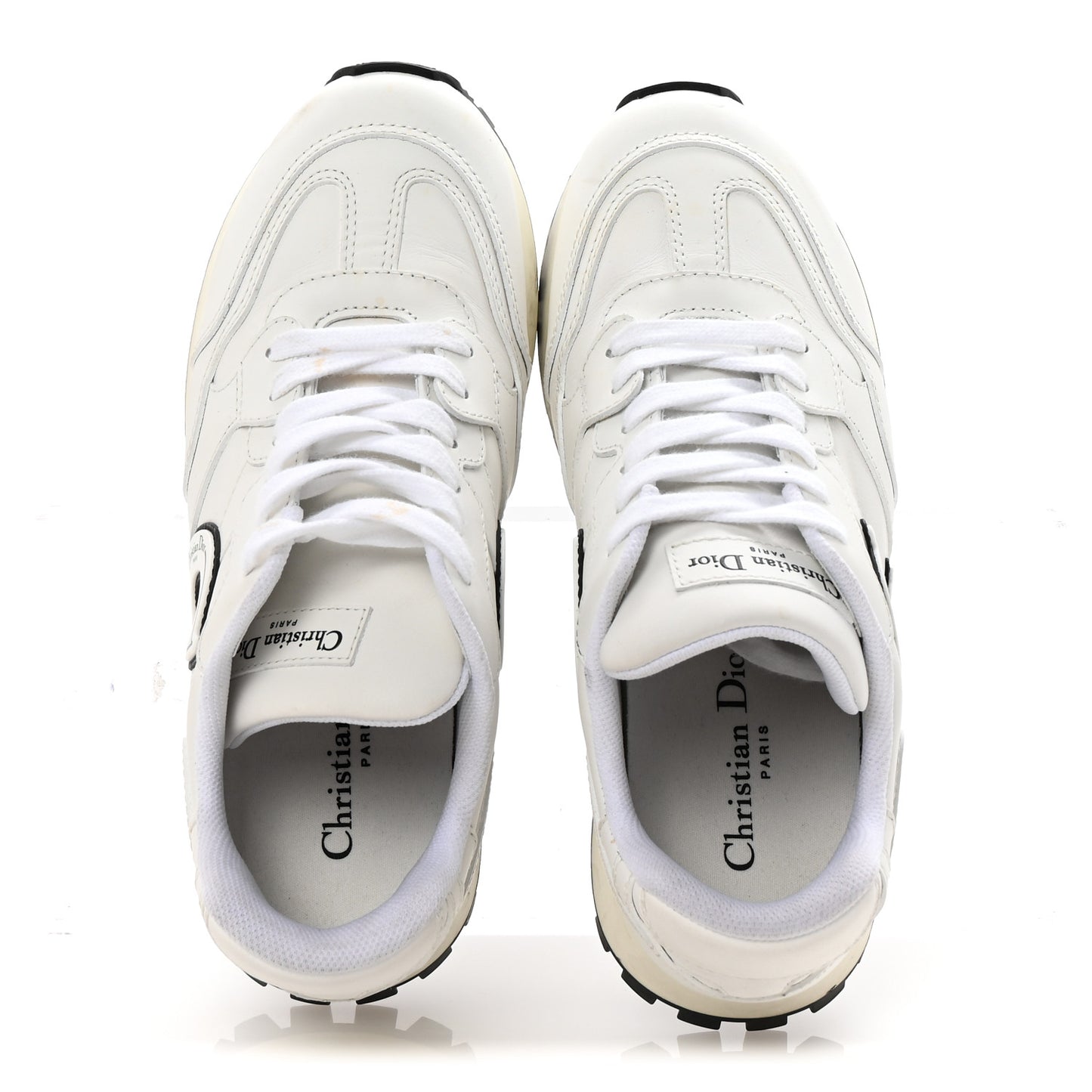 Calfskin C'est Dior Sneakers 37 White Black