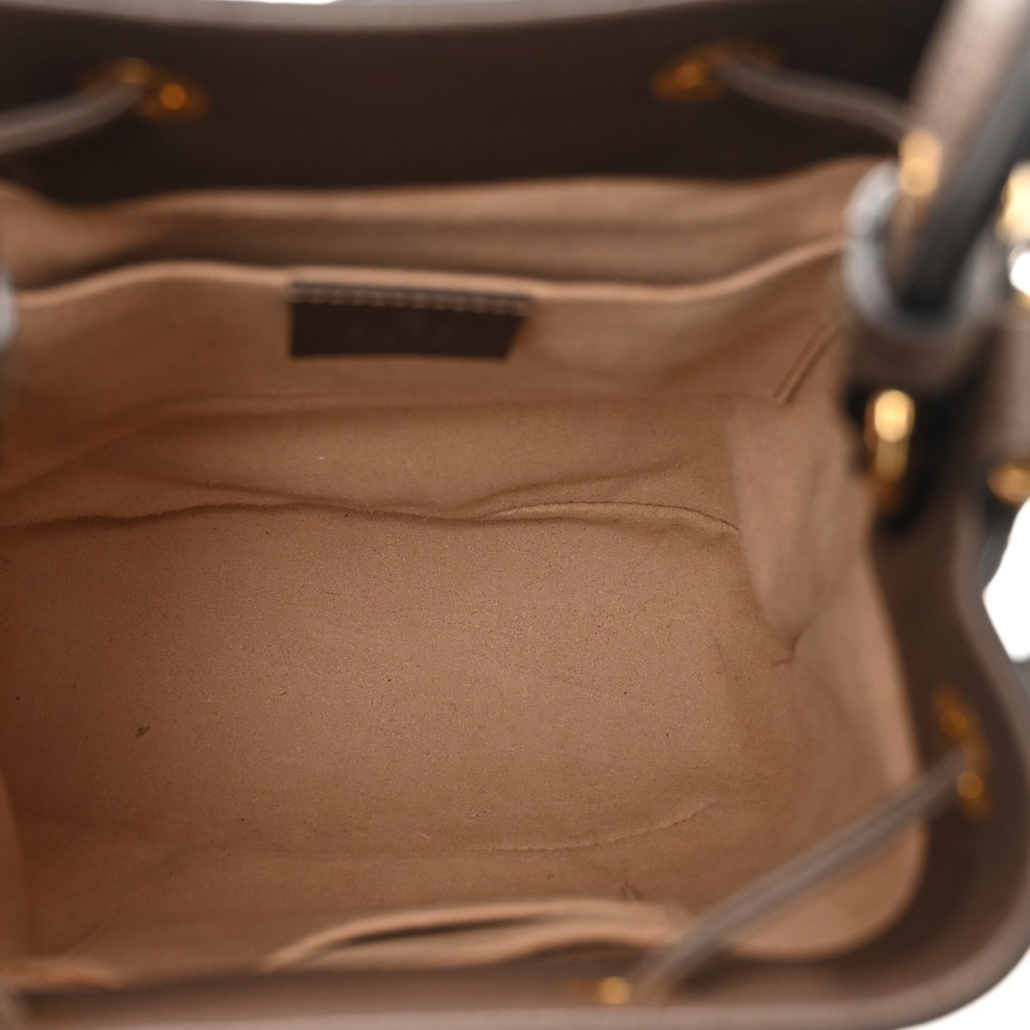 GG Supreme Monogram Web Small Ophidia Bucket Bag Brown