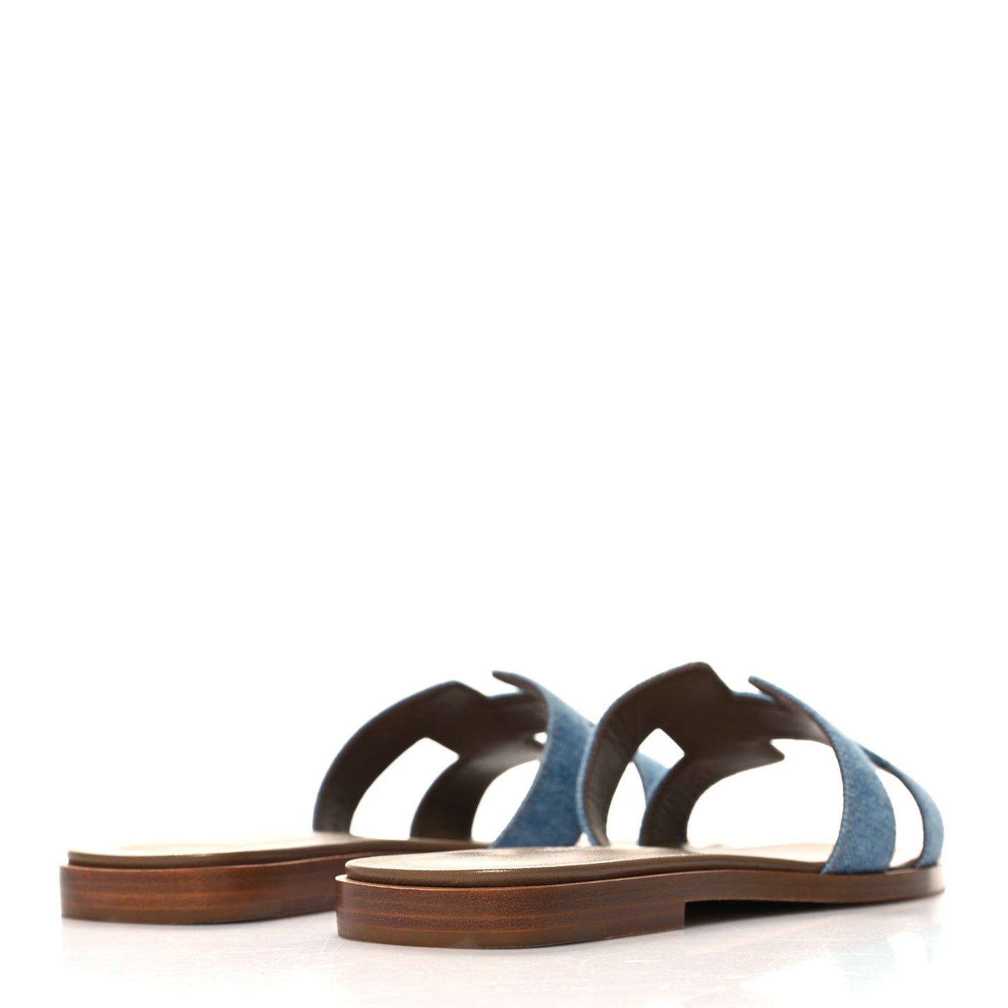 Denim Canvas Oran Sandals 36 Bleu Clair