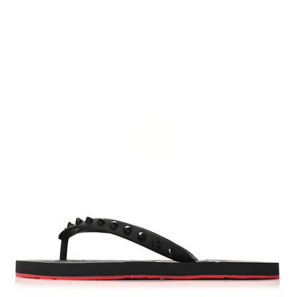 Christian Louboutin Rubber Spike Loubi Donna Flip Flop 35 Black 1 of 6