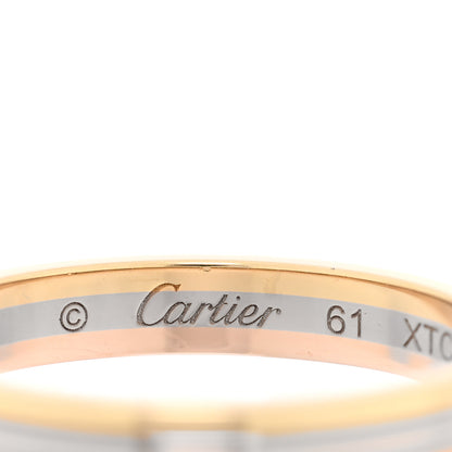 Cartier 18K Pink White Yellow Gold 3.5mm Vendome Louis Cartier Wedding Band Ring 61 9.5 4 of 4