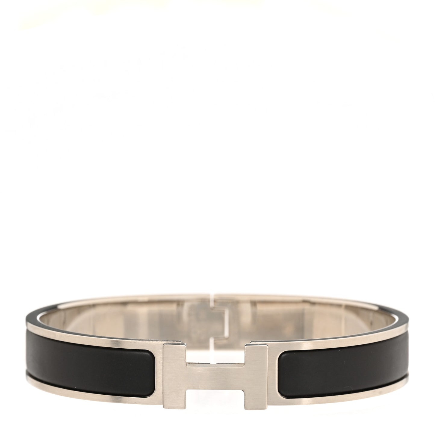 Enamel Narrow Clic Clac H Bracelet GM Black