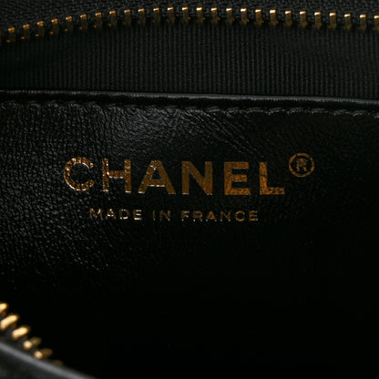 Chanel Shiny Crumpled Lambskin Quilted Small CC Funky Town Hobo Black 6 of 11