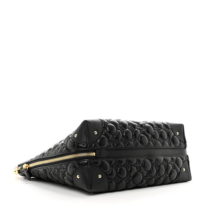 Louis Vuitton Lambskin Quilted Flowers Triangle Softy Black 4 of 9