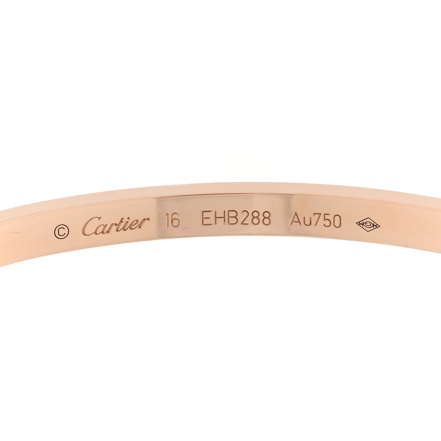 18K Pink Gold Small LOVE Bracelet 16