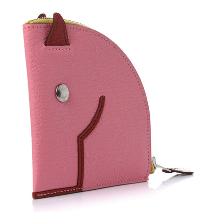 Hermes Chevre Mysore Paddock Change Purse Rose Confetti Brique 3 of 5