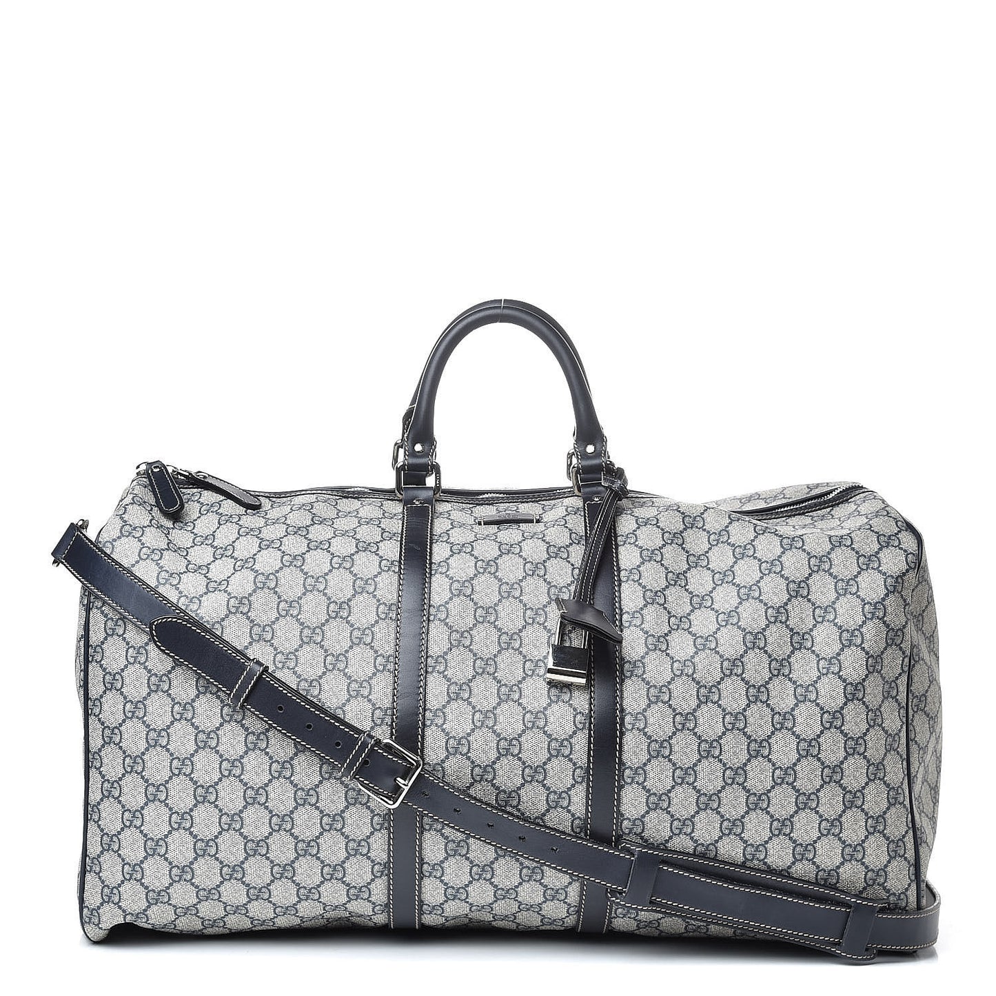 GG Plus Monogram Large Carry On Duffle Bag Navy