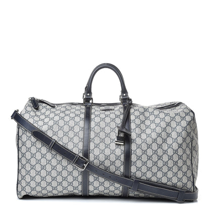 Gucci GG Plus Monogram Large Carry On Duffle Bag Navy 1 of 16