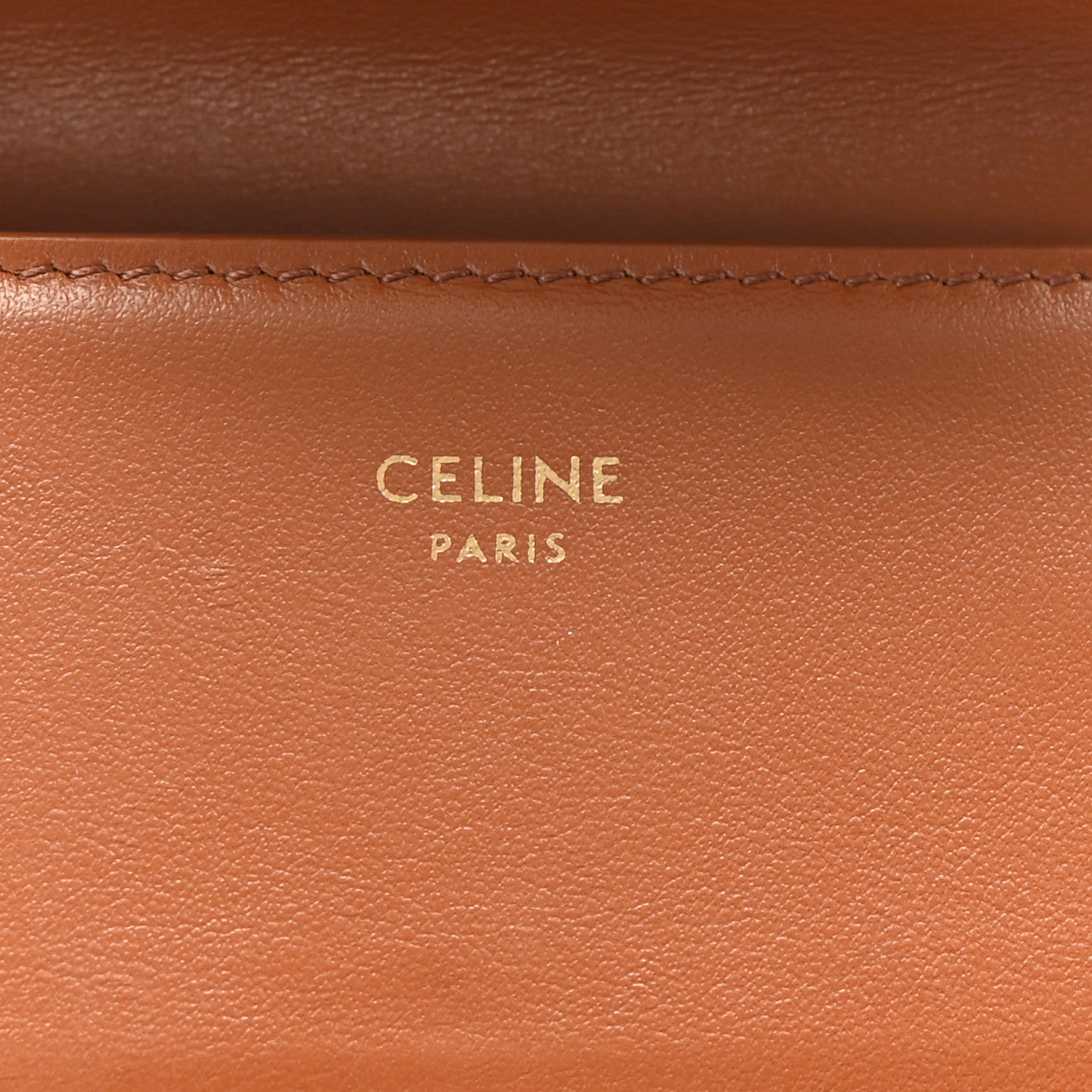 Celine Canvas Triomphe Compact Triomphe Wallet With Coin Purse Tan 6 of 6