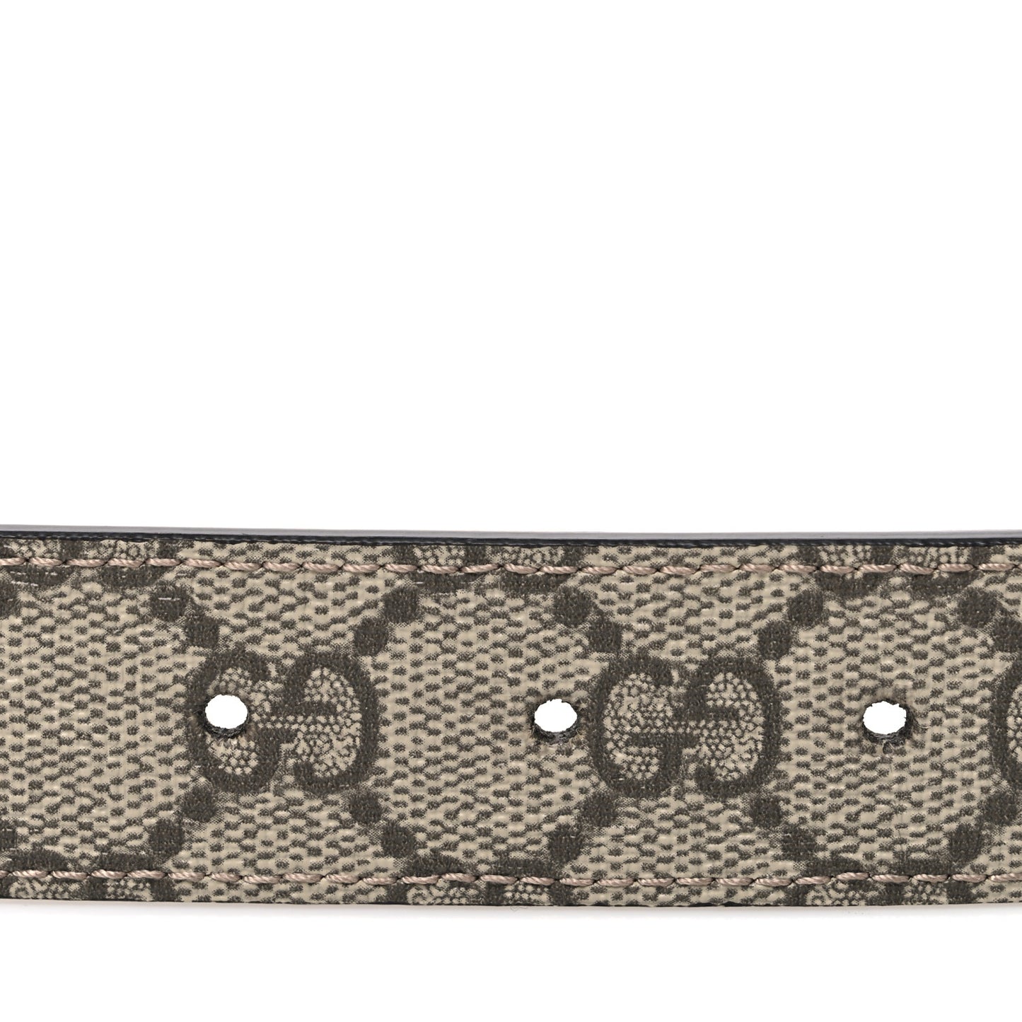 GG Supreme Monogram Plutone Calfskin Double G Reversible 30mm Belt 75 30 Beige Ebony Mystic White