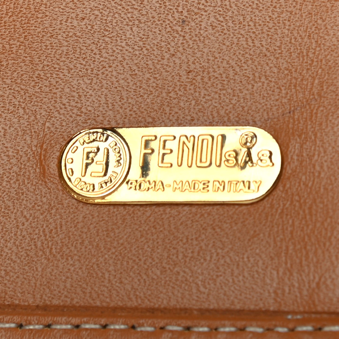 Coated Canvas Striped Wallet Ecru Camel