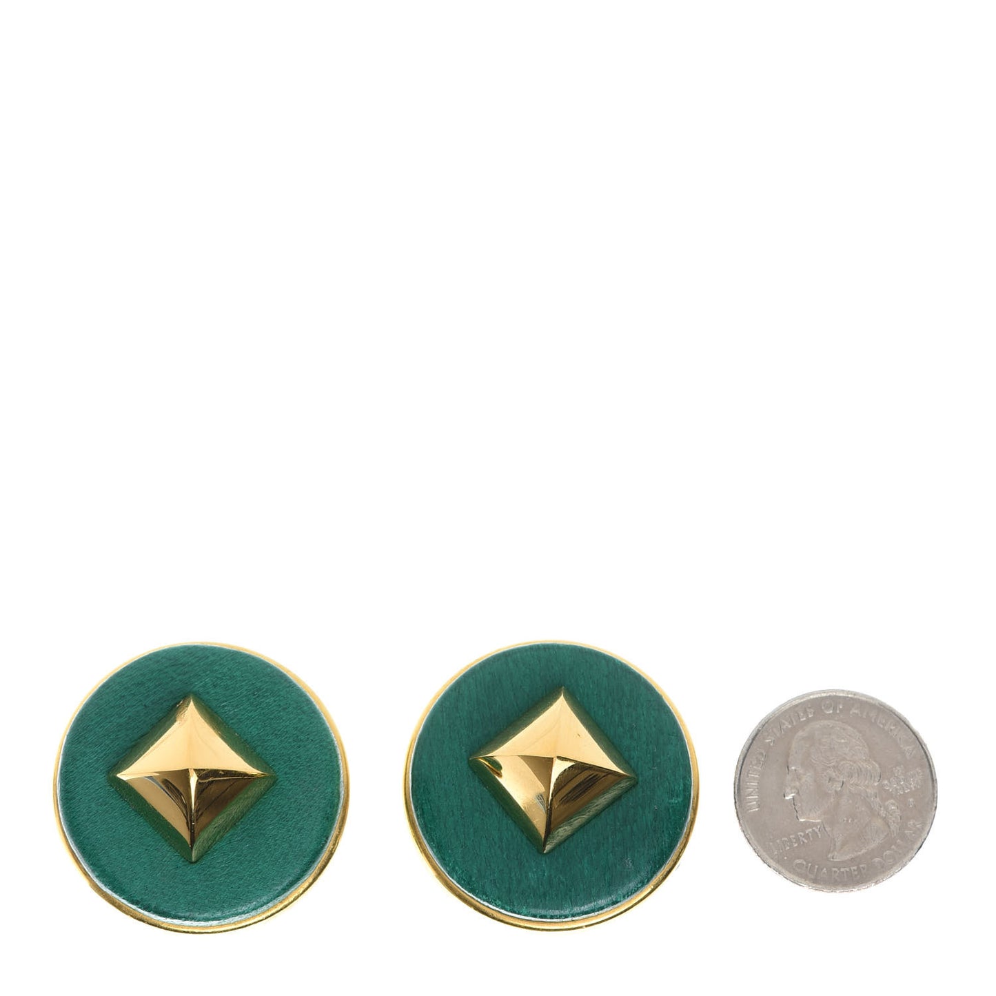 Lambskin Medor Clip On Earrings Vert Clair