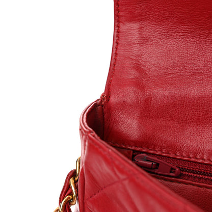 Chanel Lambskin Quilted Flap Crossbody Red 11 of 14
