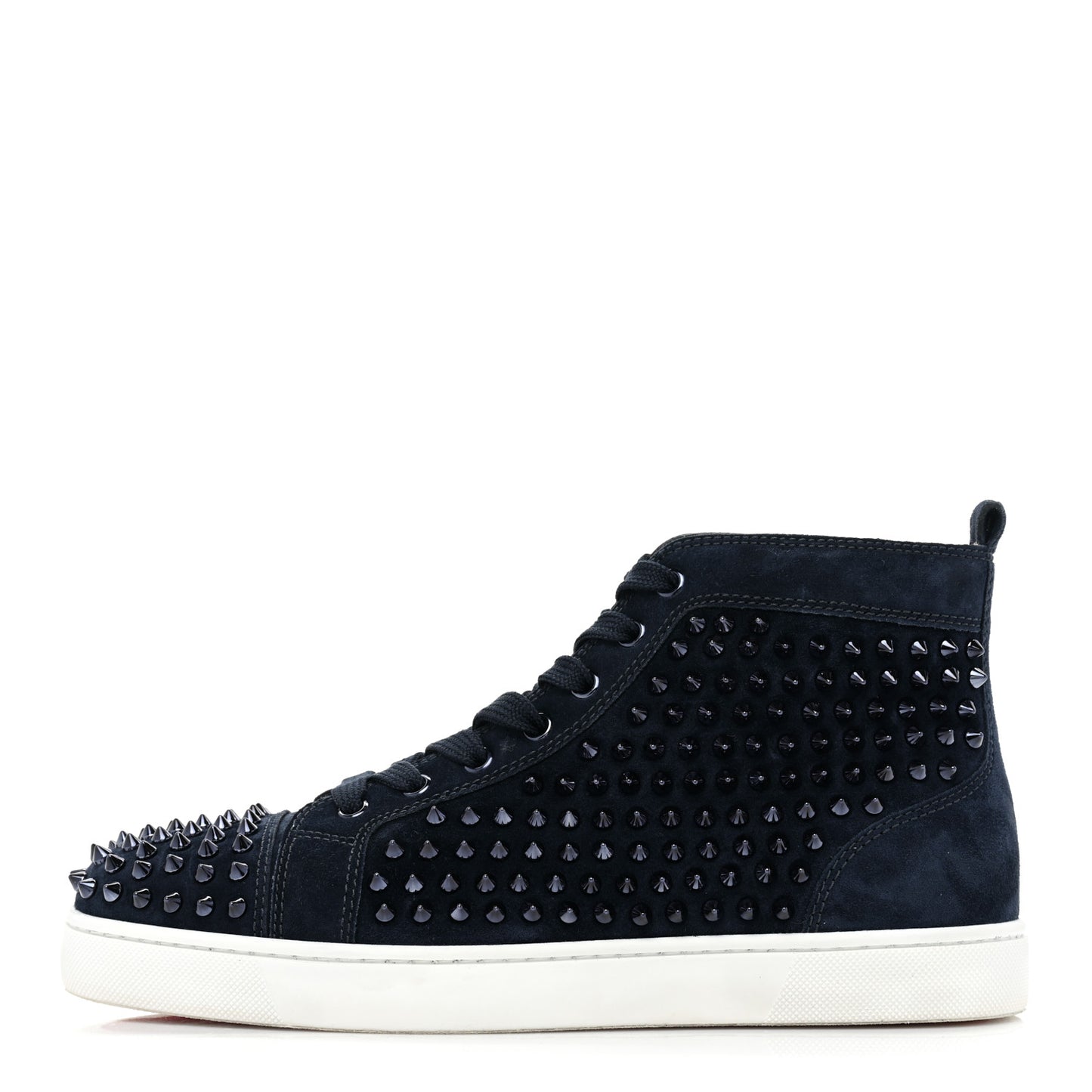Veau Velours Mens Louis Spikes Flat Sneakers 42 Marine