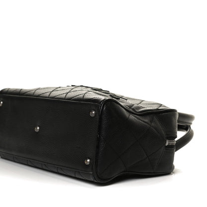 Chanel Caviar Patent Quilted Large Bowler Black 10 of 14