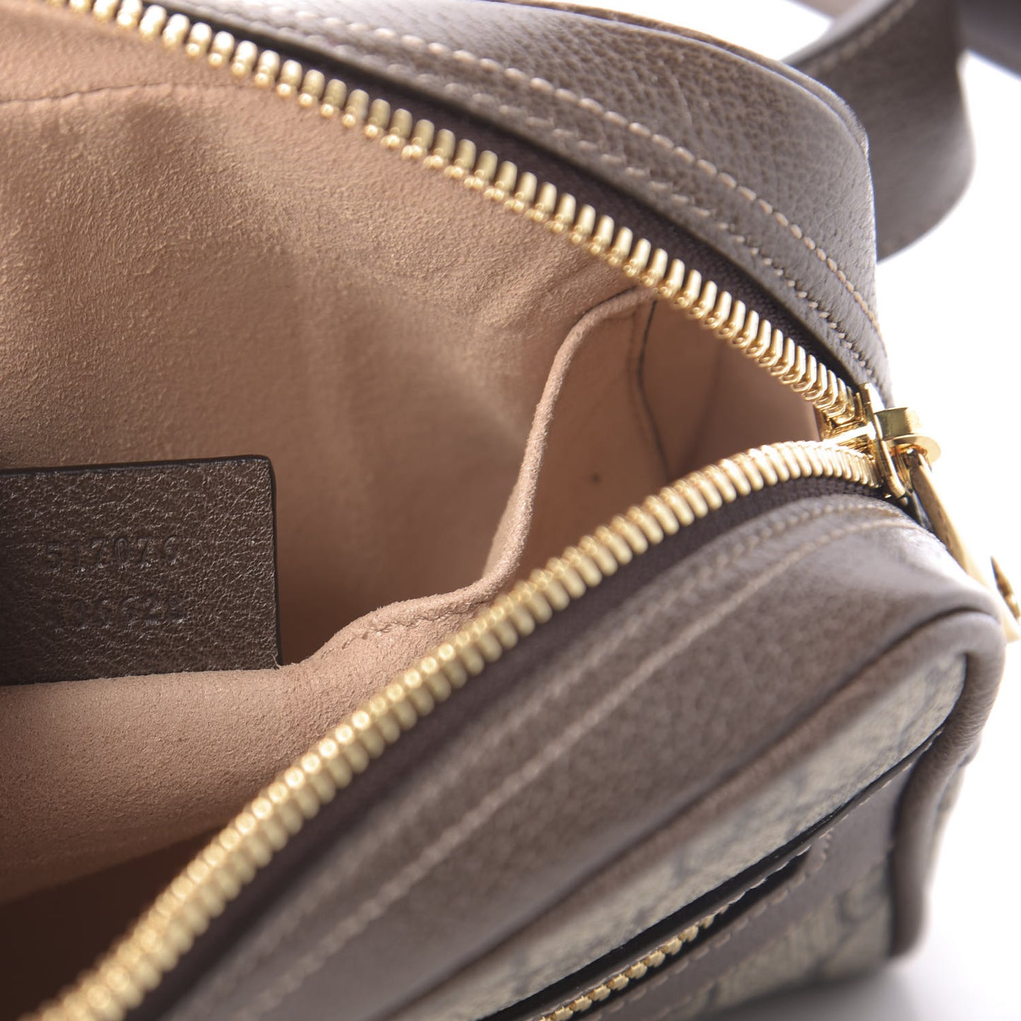 GG Supreme Monogram Web Small Ophidia Belt Bag 75 30 Dark Brown