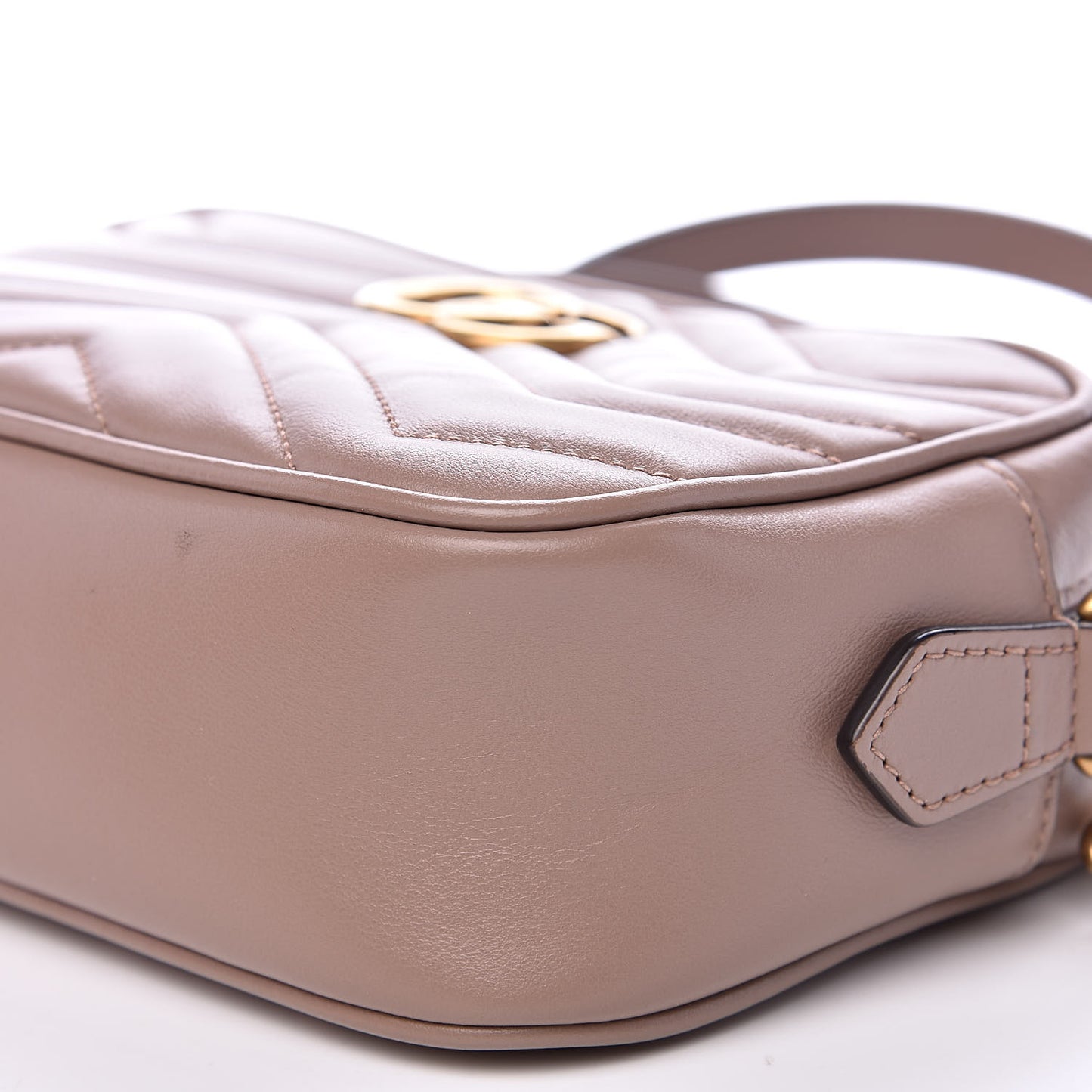 Calfskin Matelasse Mini GG Marmont Chain Shoulder Bag Porcelain Rose